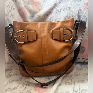 COACH Genuine Leather Tan Brown Crossbody Bag
Purse Vintage J05S-1452 preowned